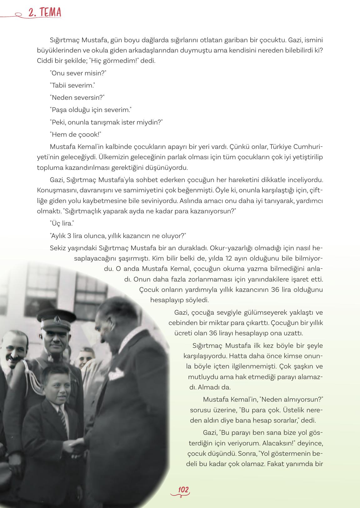 5. Sınıf Meb Yayınları Türkçe Ders Kitabı 1. Kitap Sayfa 102 Cevapları