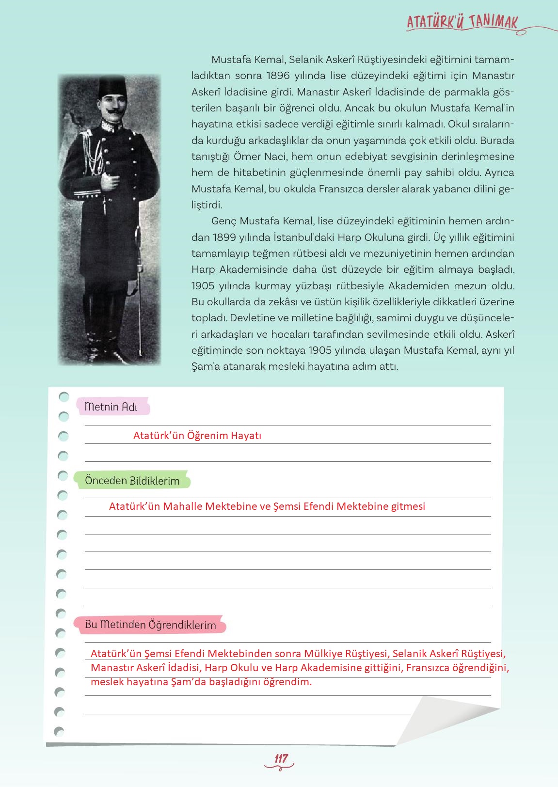 5. Sınıf Meb Yayınları Türkçe Ders Kitabı 1. Kitap Sayfa 117 Cevapları