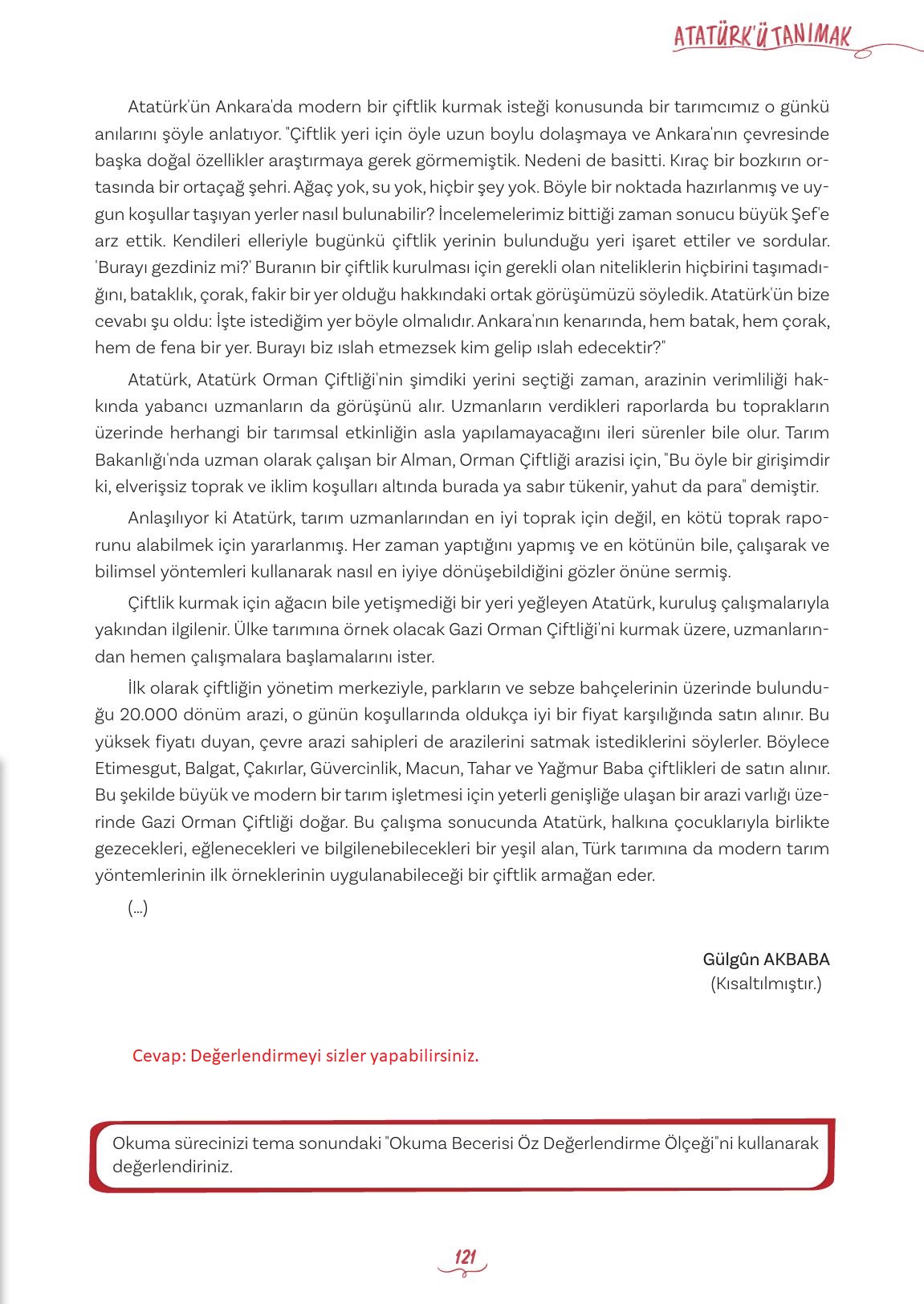 5. Sınıf Meb Yayınları Türkçe Ders Kitabı 1. Kitap Sayfa 121 Cevapları