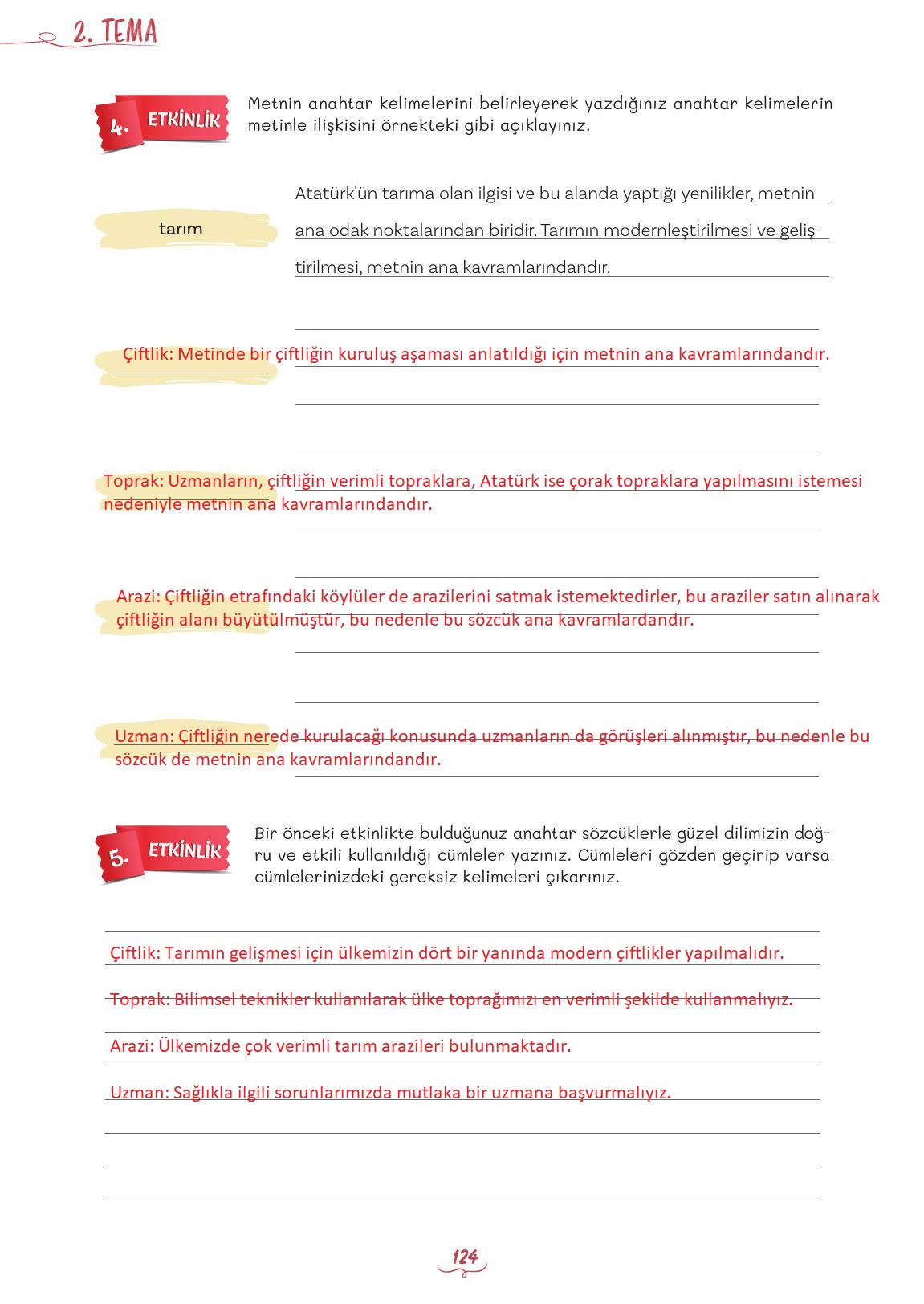 5. Sınıf Meb Yayınları Türkçe Ders Kitabı 1. Kitap Sayfa 124 Cevapları 5. Sınıf Meb Yayınları Türkçe Ders Kitabı 1. Kitap Sayfa 124 Cevapları