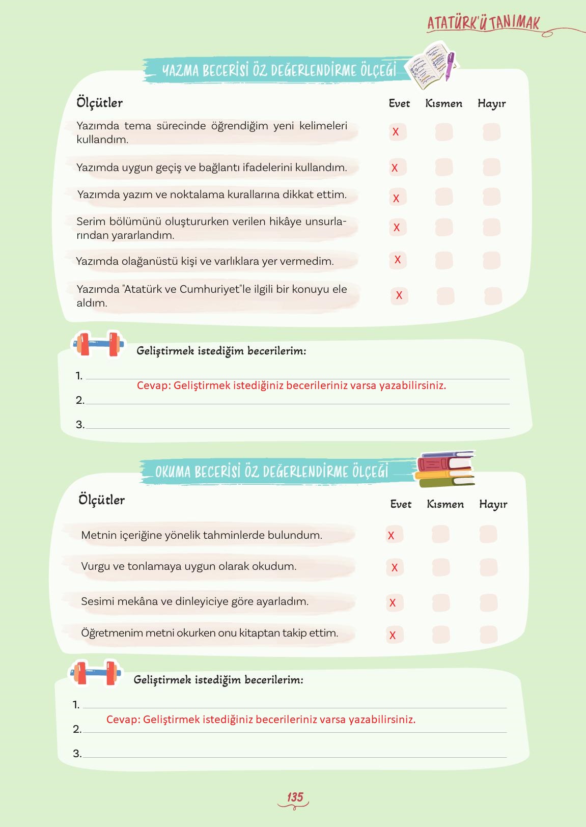 5. Sınıf Meb Yayınları Türkçe Ders Kitabı 1. Kitap Sayfa 135 Cevapları