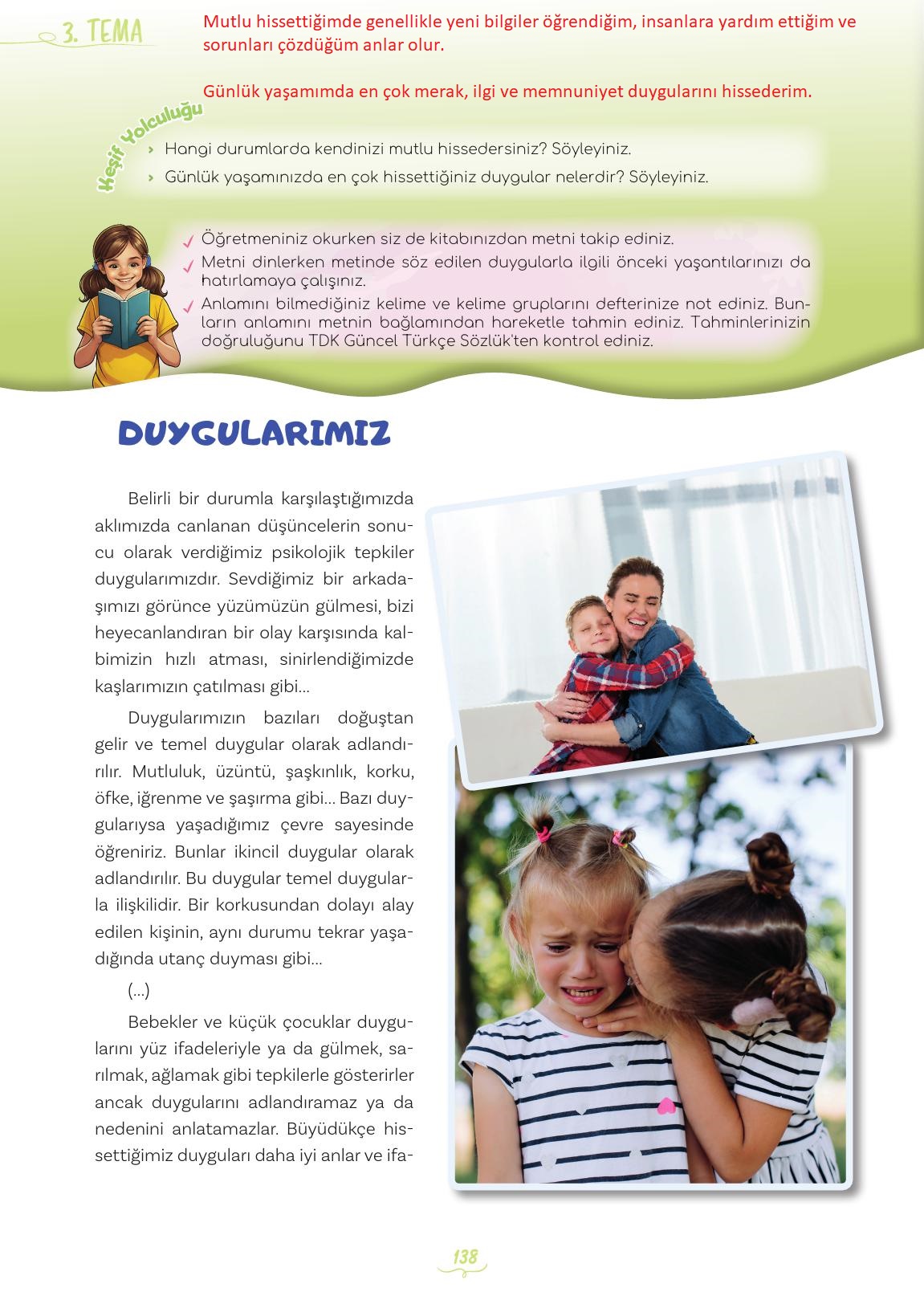 5. Sınıf Meb Yayınları Türkçe Ders Kitabı 1. Kitap Sayfa 138 Cevapları