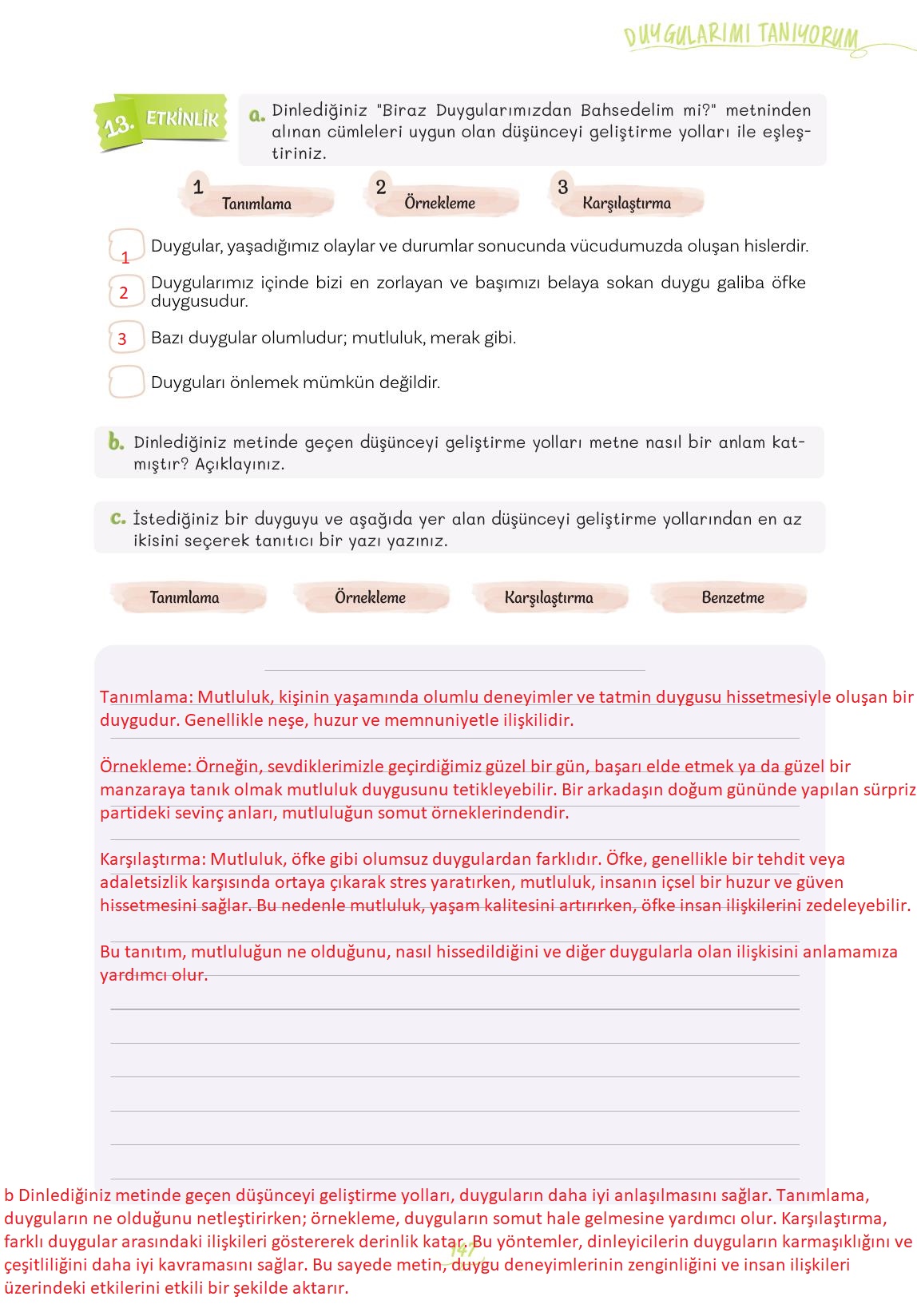 5. Sınıf Meb Yayınları Türkçe Ders Kitabı 1. Kitap Sayfa 147 Cevapları