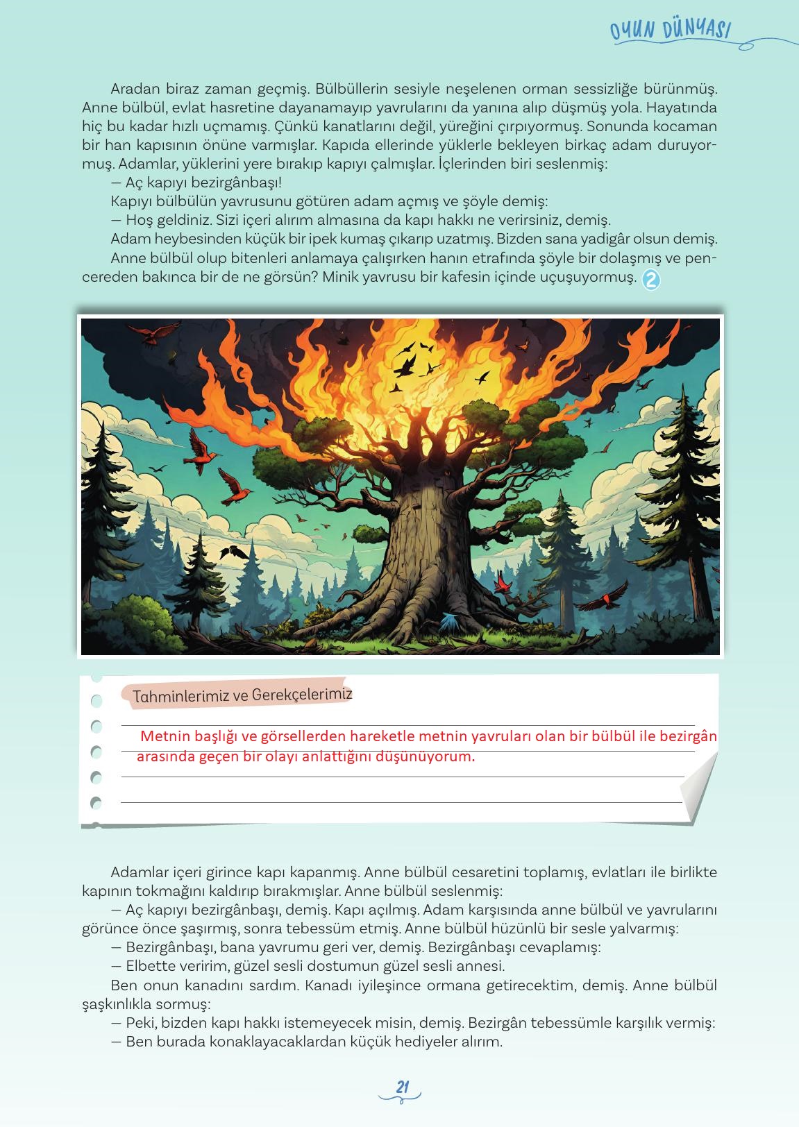 5. Sınıf Meb Yayınları Türkçe Ders Kitabı 1. Kitap Sayfa 21 Cevapları 5. Sınıf Meb Yayınları Türkçe Ders Kitabı 1. Kitap Sayfa 21 Cevapları