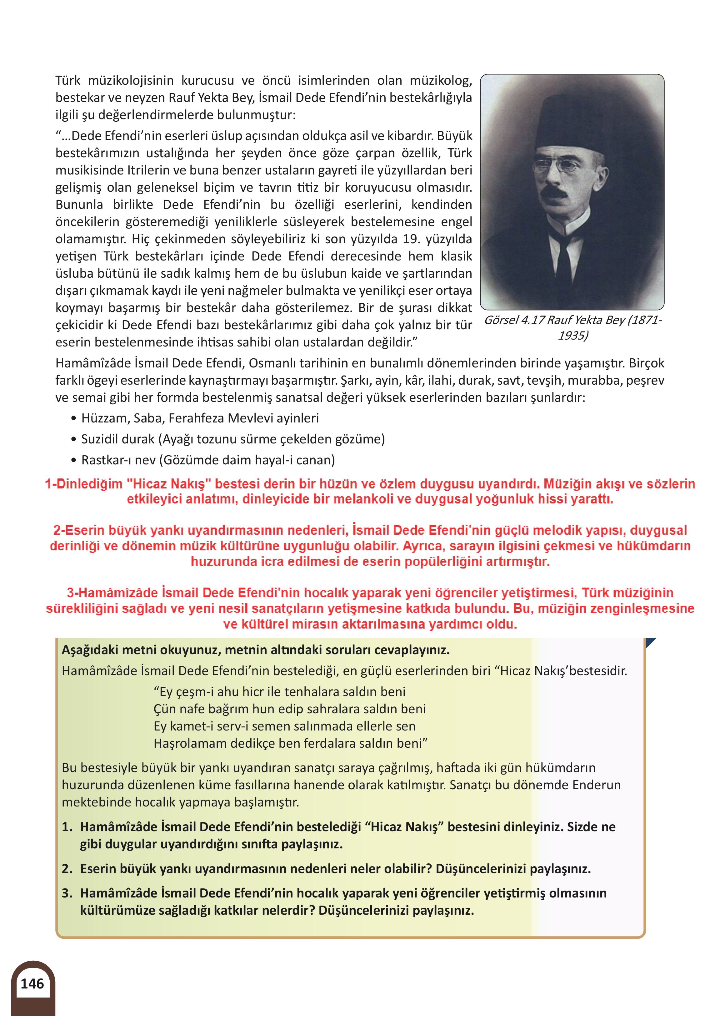 6. Sınıf Meb Yayınları Kültür Ve Medeniyetimize Yön Verenler Ders Kitabı 1. Kitap Sayfa 147 Cevapları