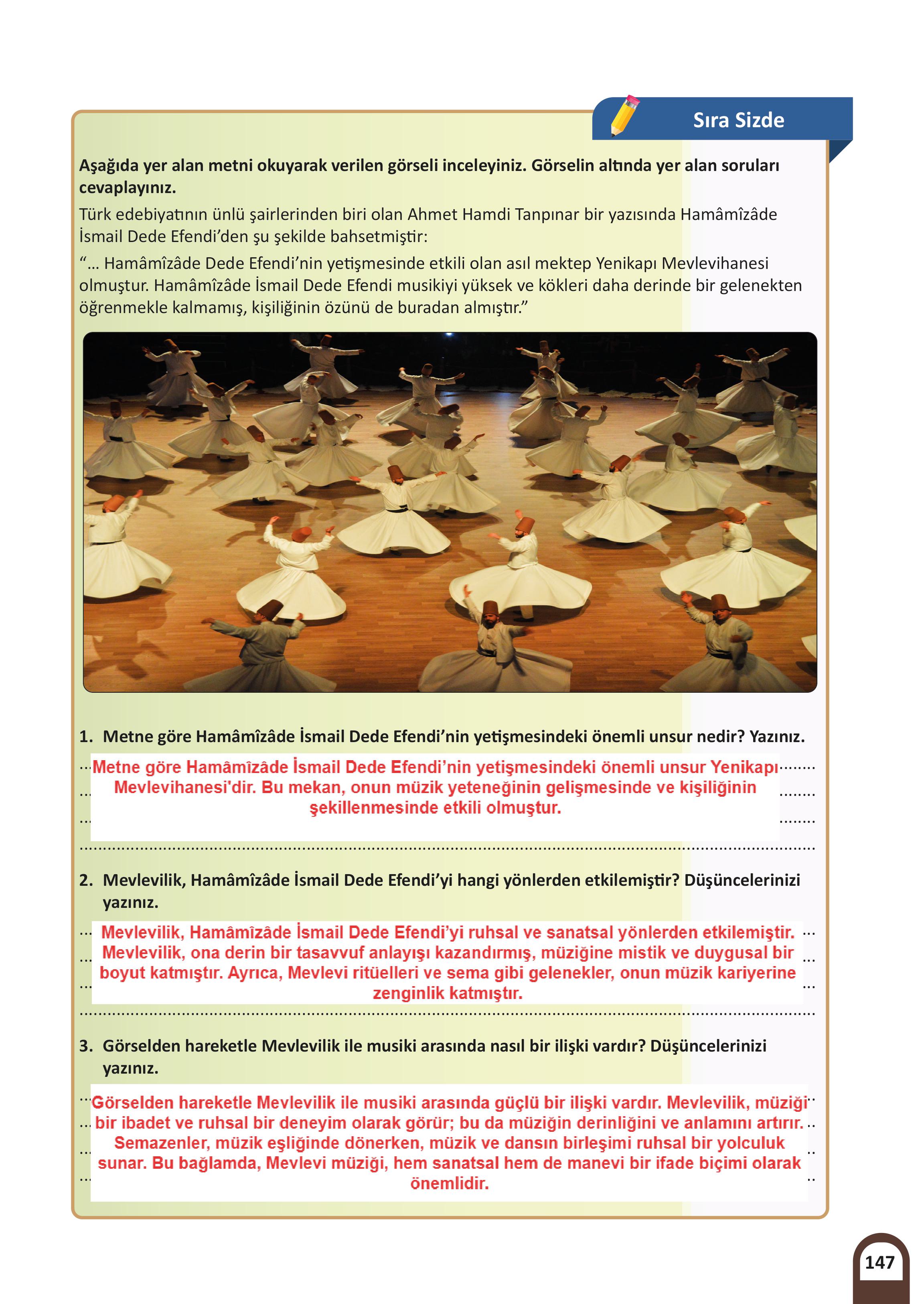 6. Sınıf Meb Yayınları Kültür Ve Medeniyetimize Yön Verenler Ders Kitabı 1. Kitap Sayfa 148 Cevapları