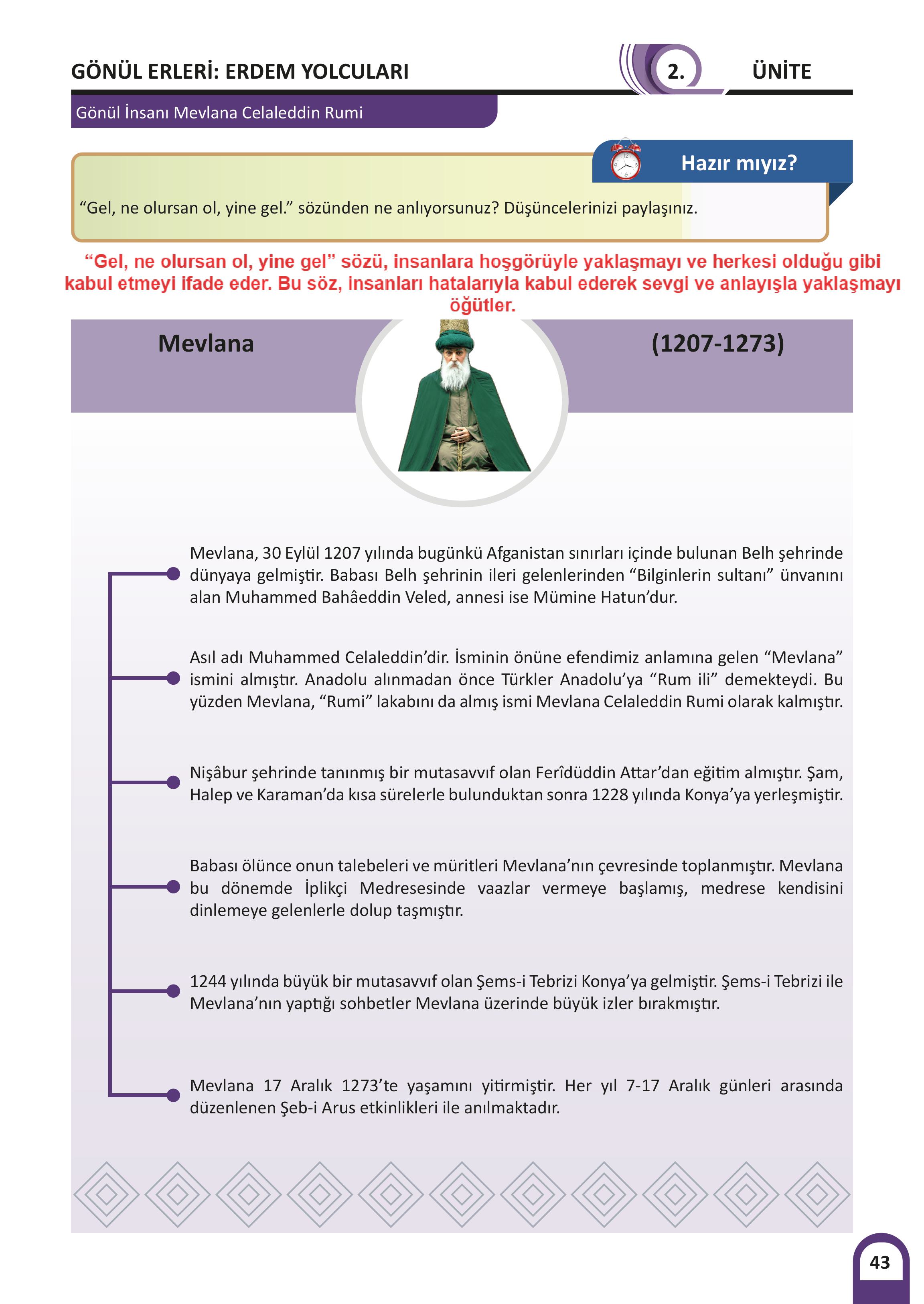 6. Sınıf Meb Yayınları Kültür Ve Medeniyetimize Yön Verenler Ders Kitabı 1. Kitap Sayfa 44 Cevapları 6. Sınıf Meb Yayınları Kültür Ve Medeniyetimize Yön Verenler Ders Kitabı 1. Kitap Sayfa 44 Cevapları