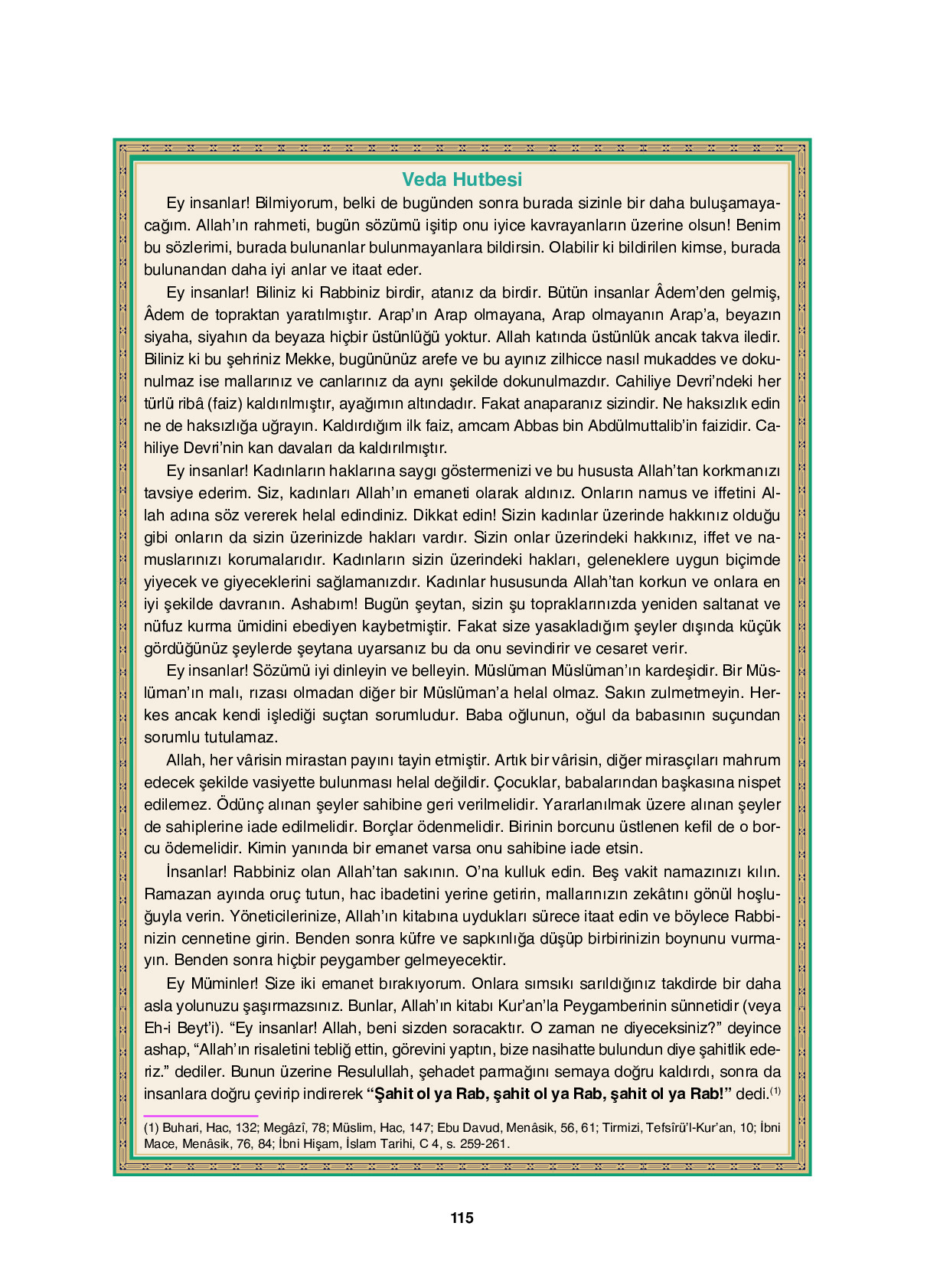 6. Sınıf Sdr İpekyolu Yayıncılık Din Kültürü Ve Ahlak Bilgisi Ders Kitabı Sayfa 115 Cevapları