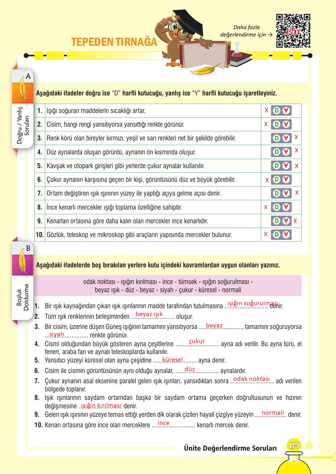 7. Sınıf Meb Yayınları Fen Bilimleri Ders Kitabı Sayfa 175 Cevapları 7. Sınıf Meb Yayınları Fen Bilimleri Ders Kitabı Sayfa 175 Cevapları