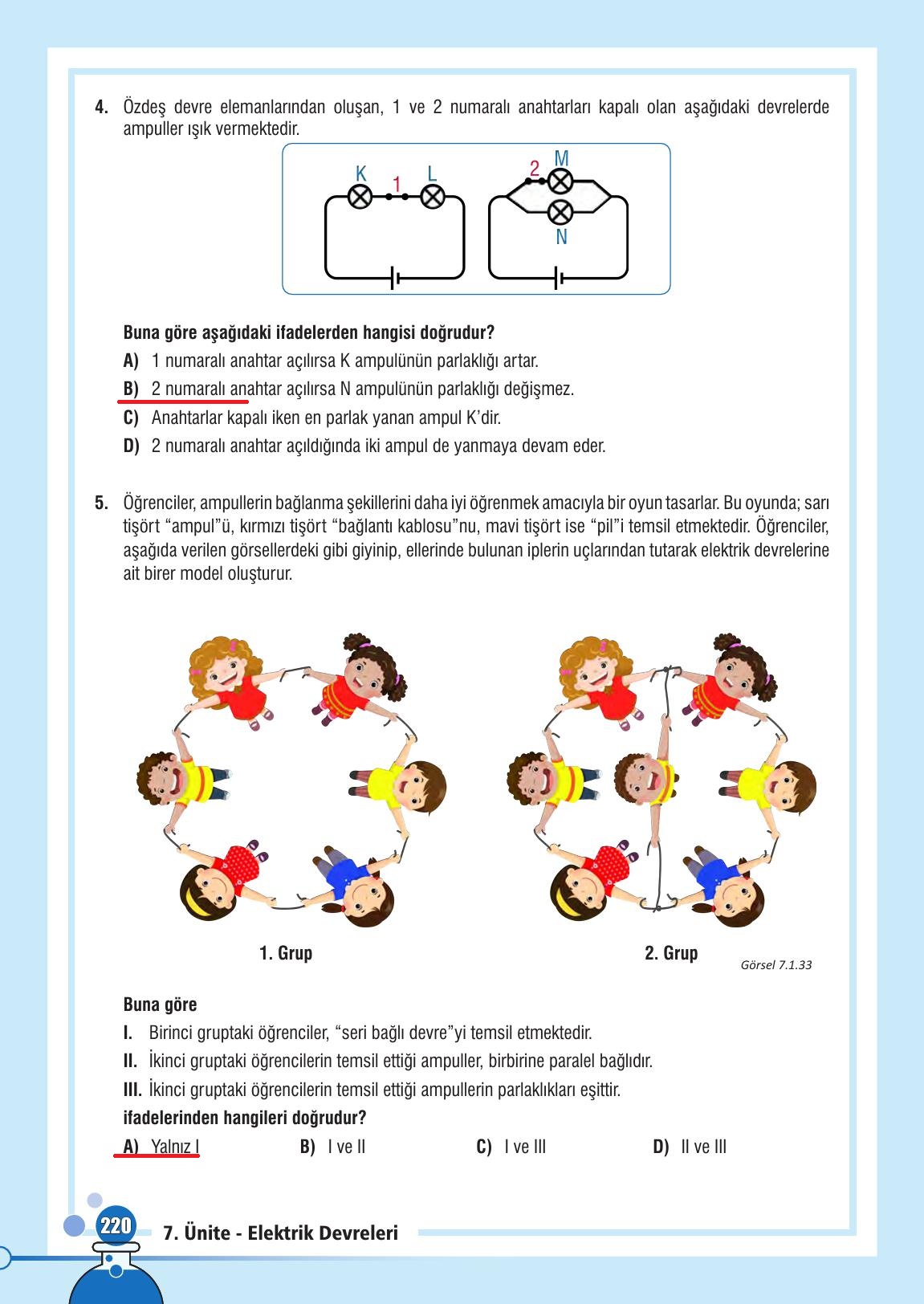 7. Sınıf Meb Yayınları Fen Bilimleri Ders Kitabı Sayfa 220 Cevapları 7. Sınıf Meb Yayınları Fen Bilimleri Ders Kitabı Sayfa 220 Cevapları