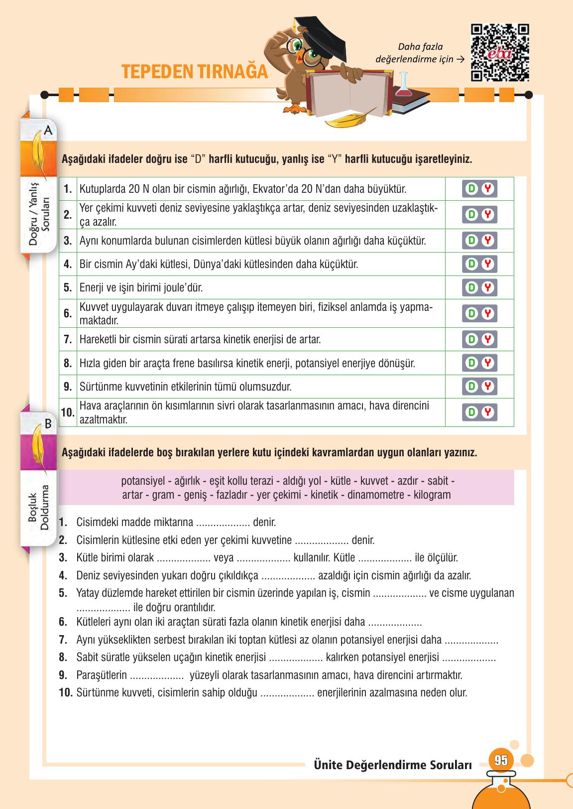 7. Sınıf Meb Yayınları Fen Bilimleri Ders Kitabı Sayfa 95 Cevapları 7. Sınıf Meb Yayınları Fen Bilimleri Ders Kitabı Sayfa 95 Cevapları