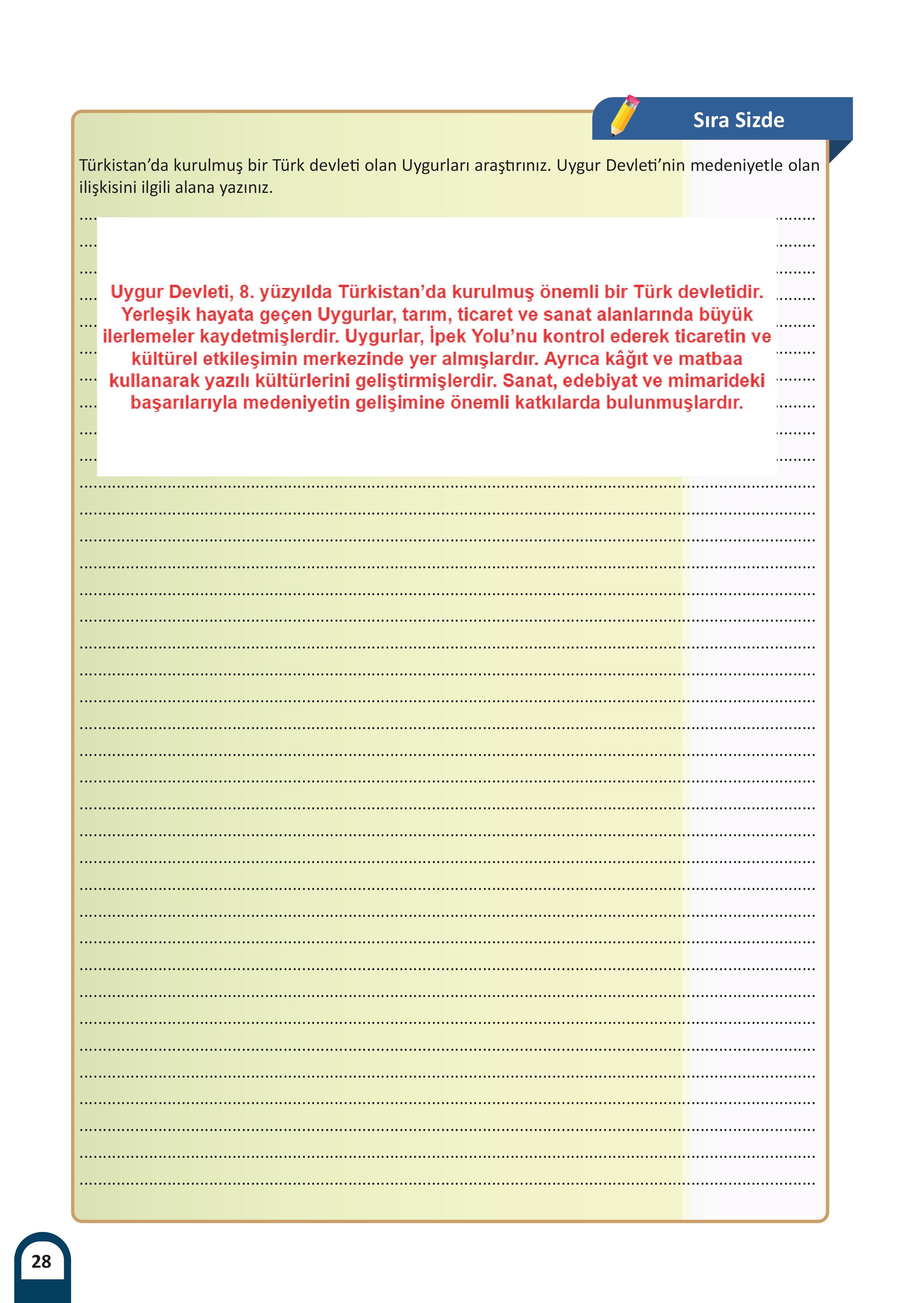 7. Sınıf Meb Yayınları Kültür Ve Medeniyetimize Yön Verenler Ders Kitabı 1. Kitap Sayfa 29 Cevapları