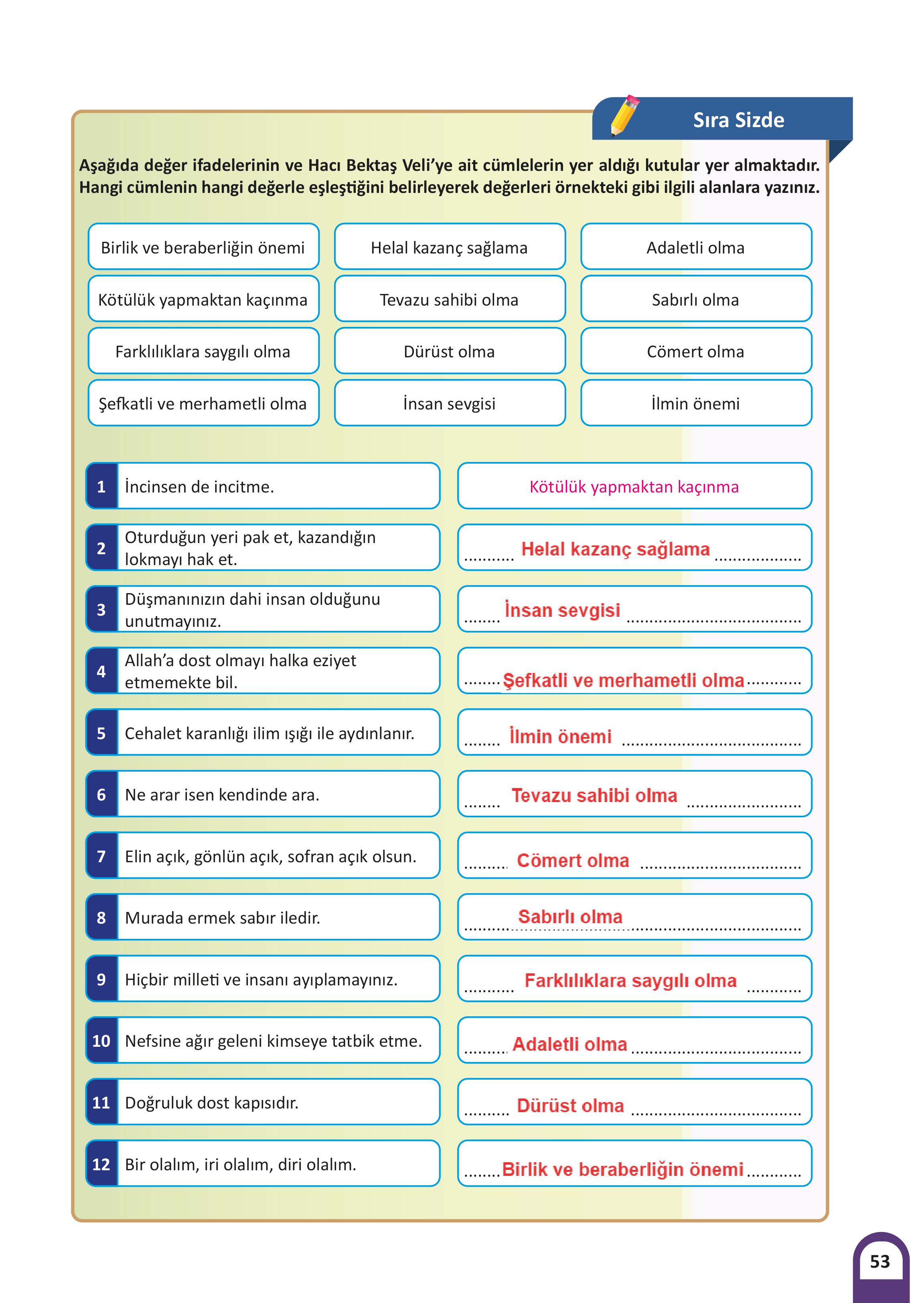 7. Sınıf Meb Yayınları Kültür Ve Medeniyetimize Yön Verenler Ders Kitabı 1. Kitap Sayfa 54 Cevapları 7. Sınıf Meb Yayınları Kültür Ve Medeniyetimize Yön Verenler Ders Kitabı 1. Kitap Sayfa 54 Cevapları