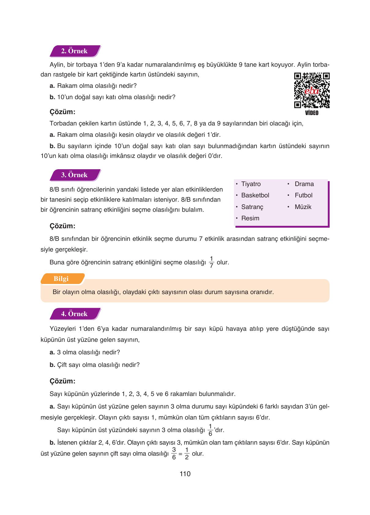 8. Sınıf Ada Yayıncılık Matematik Ders Kitabı Sayfa 110 Cevapları 8. Sınıf Ada Yayıncılık Matematik Ders Kitabı Sayfa 110 Cevapları