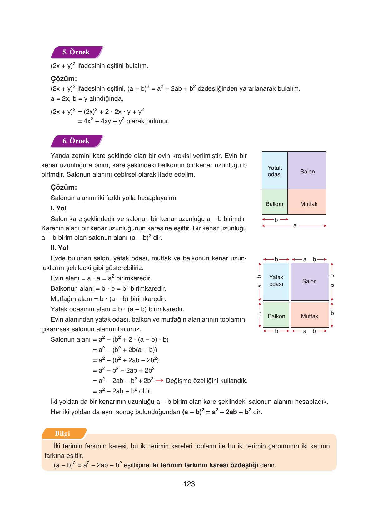 8. Sınıf Ada Yayıncılık Matematik Ders Kitabı Sayfa 123 Cevapları