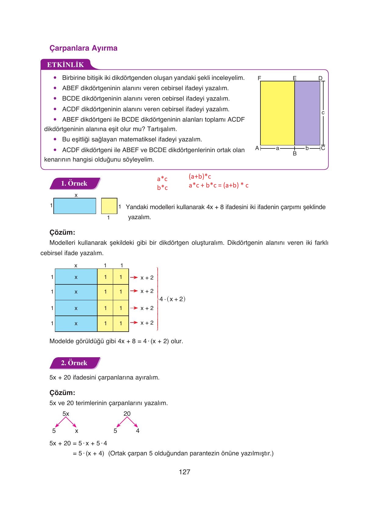 8. Sınıf Ada Yayıncılık Matematik Ders Kitabı Sayfa 127 Cevapları