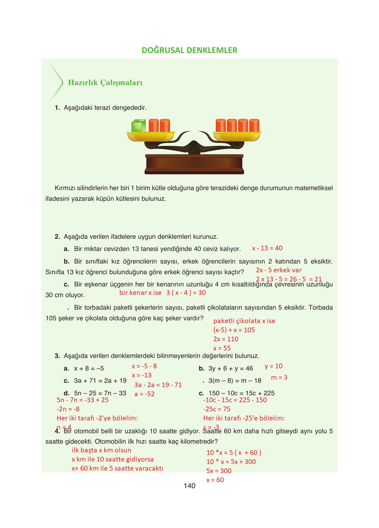 8. Sınıf Ada Yayıncılık Matematik Ders Kitabı Sayfa 140 Cevapları
