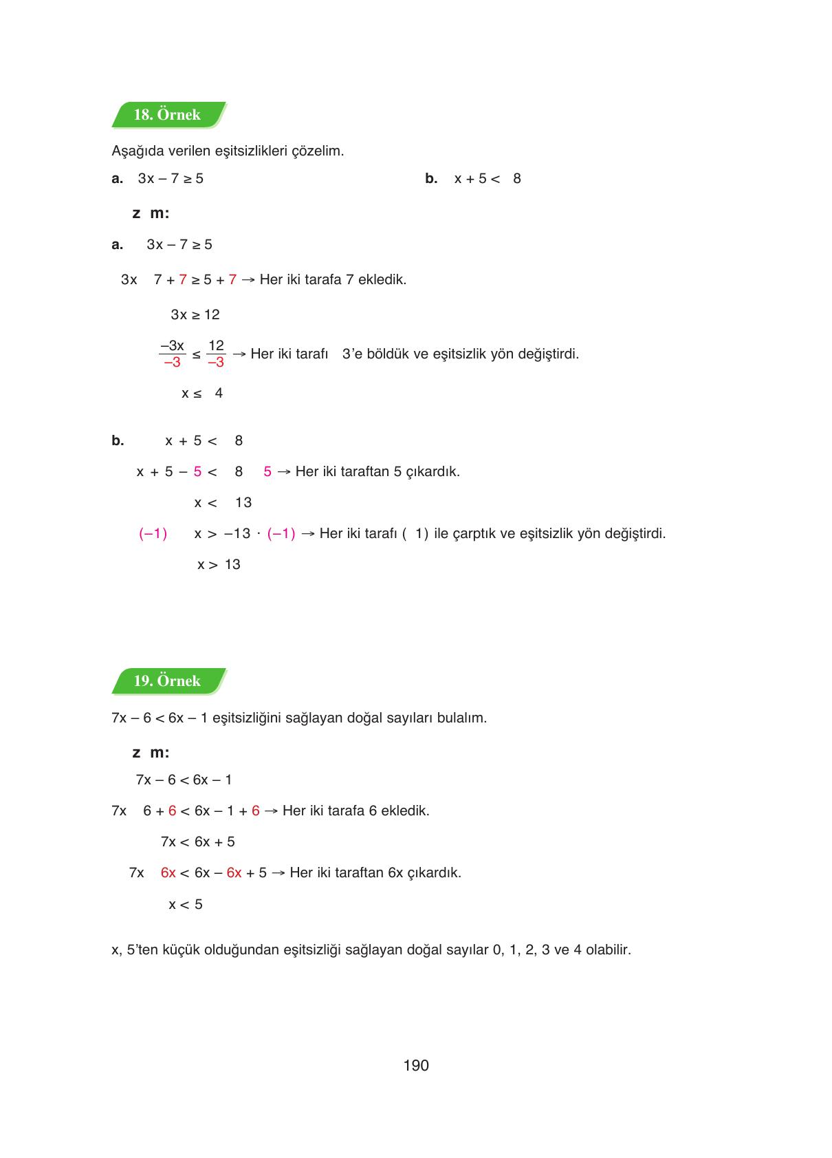 8. Sınıf Ada Yayıncılık Matematik Ders Kitabı Sayfa 190 Cevapları