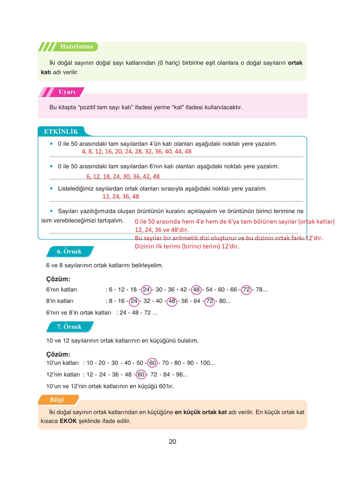 8. Sınıf Ada Yayıncılık Matematik Ders Kitabı Sayfa 20 Cevapları 8. Sınıf Ada Yayıncılık Matematik Ders Kitabı Sayfa 20 Cevapları