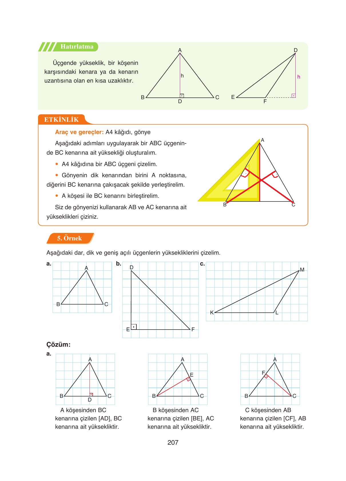 8. Sınıf Ada Yayıncılık Matematik Ders Kitabı Sayfa 207 Cevapları 8. Sınıf Ada Yayıncılık Matematik Ders Kitabı Sayfa 207 Cevapları