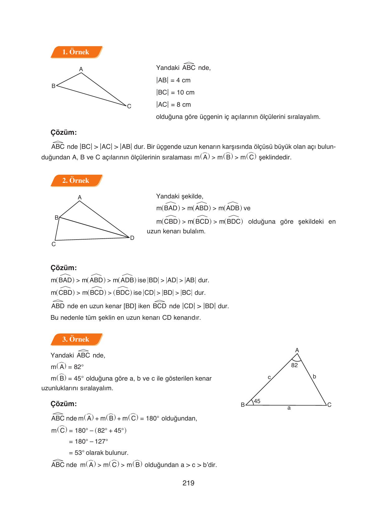 8. Sınıf Ada Yayıncılık Matematik Ders Kitabı Sayfa 219 Cevapları