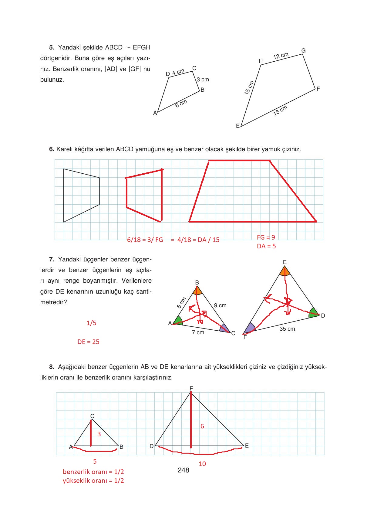 8. Sınıf Ada Yayıncılık Matematik Ders Kitabı Sayfa 248 Cevapları 8. Sınıf Ada Yayıncılık Matematik Ders Kitabı Sayfa 248 Cevapları