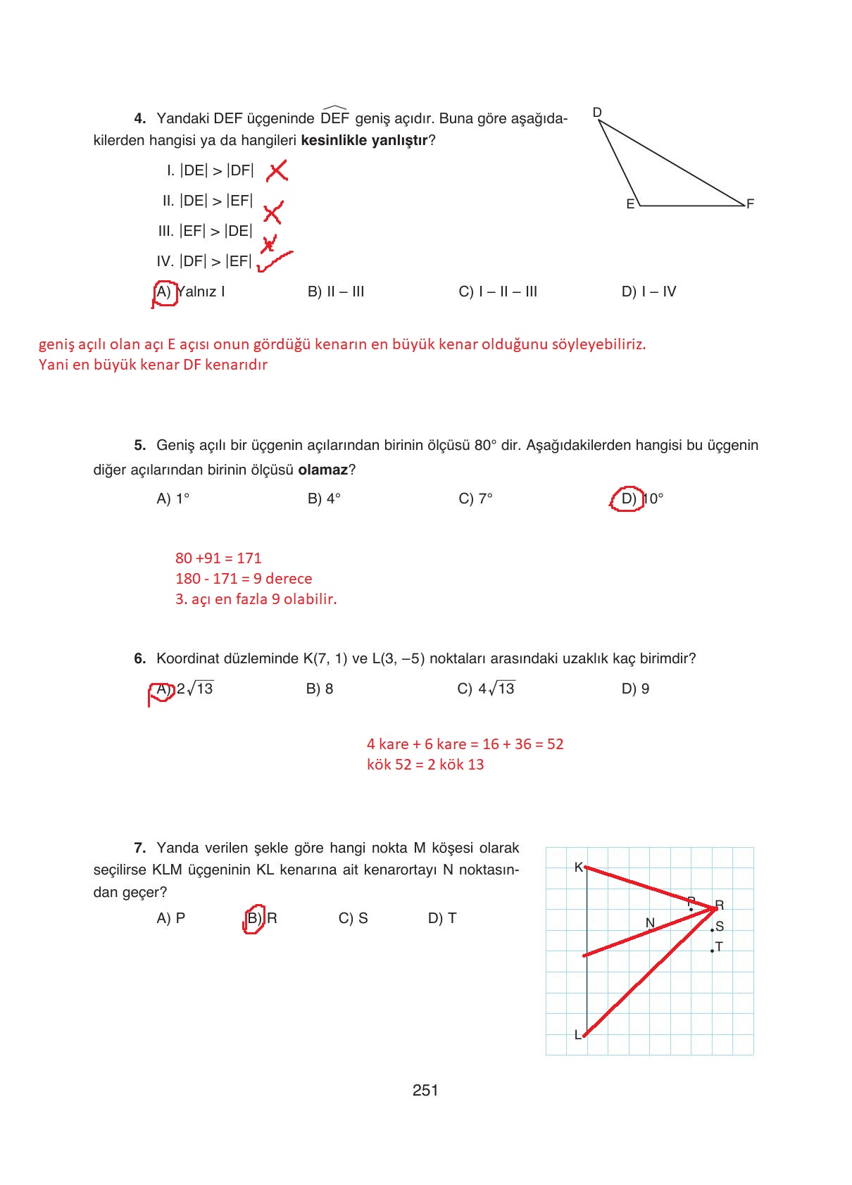 8. Sınıf Ada Yayıncılık Matematik Ders Kitabı Sayfa 251 Cevapları 8. Sınıf Ada Yayıncılık Matematik Ders Kitabı Sayfa 251 Cevapları