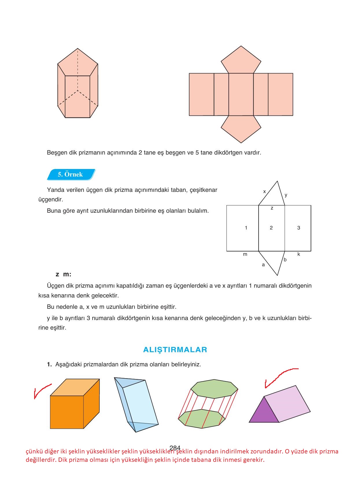 8. Sınıf Ada Yayıncılık Matematik Ders Kitabı Sayfa 284 Cevapları