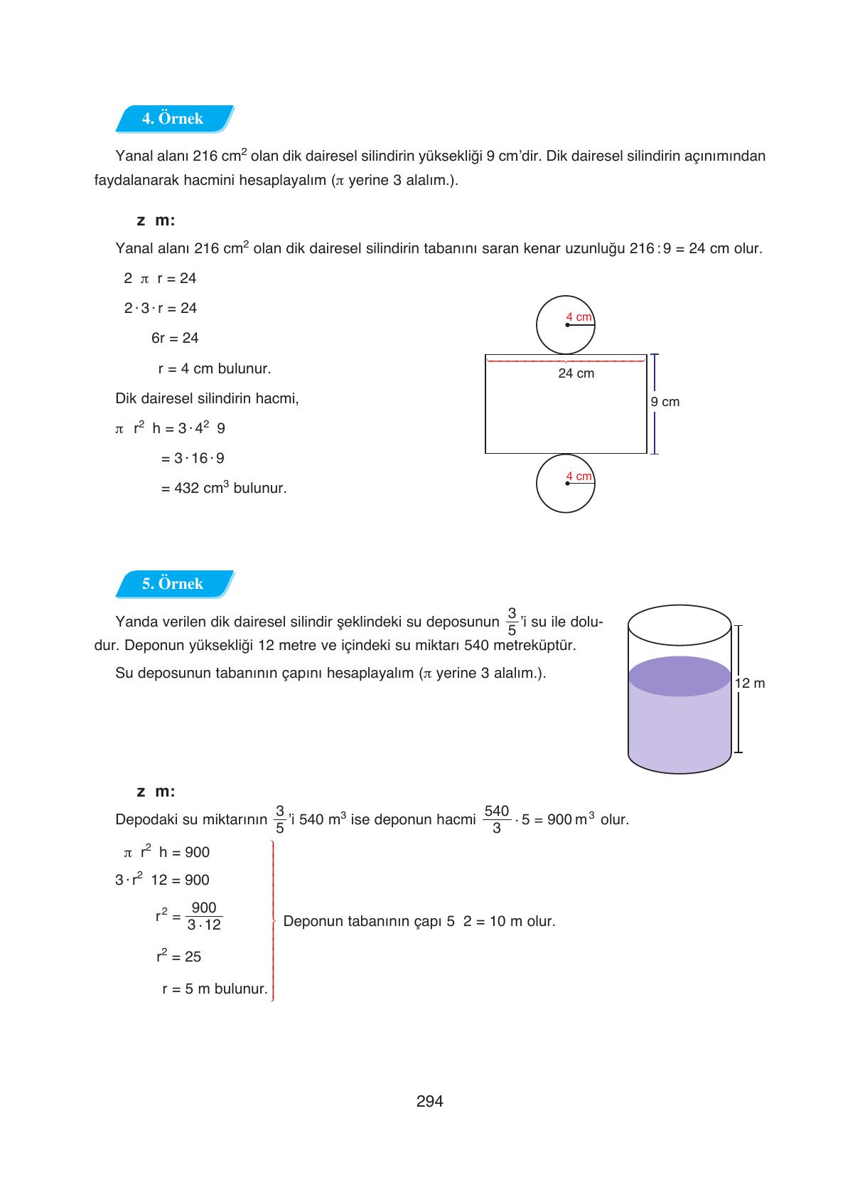 8. Sınıf Ada Yayıncılık Matematik Ders Kitabı Sayfa 294 Cevapları