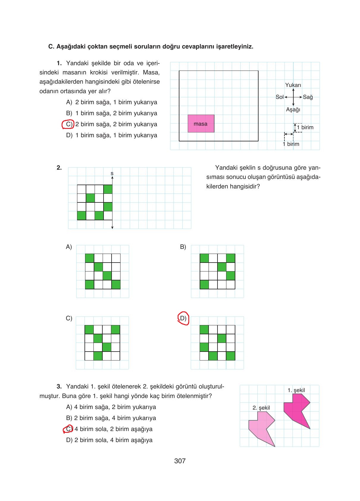 8. Sınıf Ada Yayıncılık Matematik Ders Kitabı Sayfa 307 Cevapları 8. Sınıf Ada Yayıncılık Matematik Ders Kitabı Sayfa 307 Cevapları