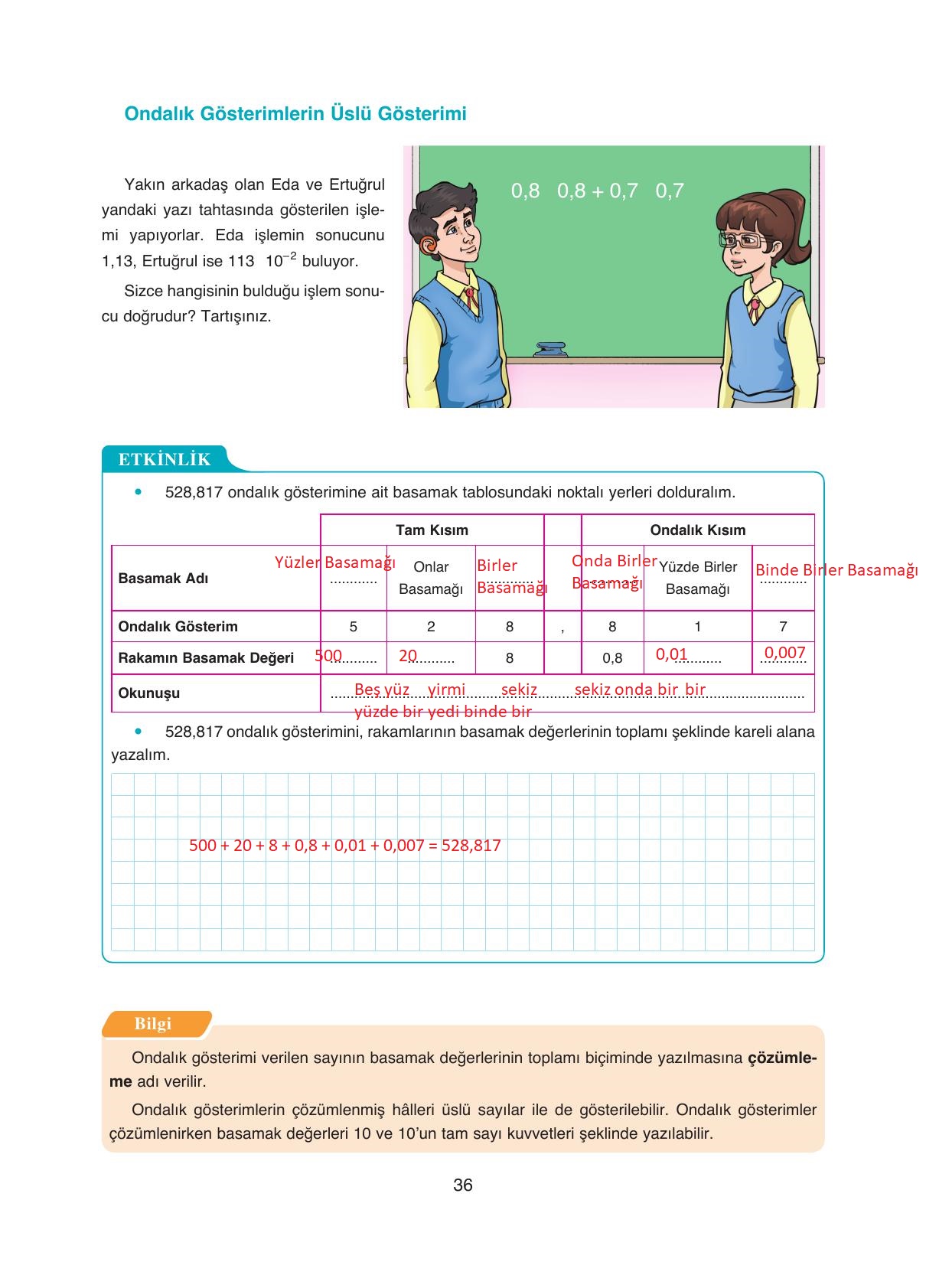 8. Sınıf Ada Yayıncılık Matematik Ders Kitabı Sayfa 36 Cevapları