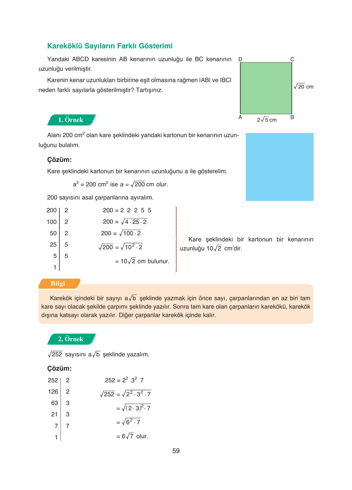8. Sınıf Ada Yayıncılık Matematik Ders Kitabı Sayfa 59 Cevapları 8. Sınıf Ada Yayıncılık Matematik Ders Kitabı Sayfa 59 Cevapları
