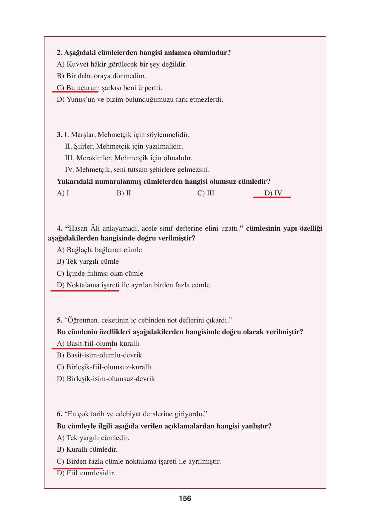 8. Sınıf Hecce Yayıncılık Türkçe Ders Kitabı Sayfa 156 Cevapları 8. Sınıf Hecce Yayıncılık Türkçe Ders Kitabı Sayfa 156 Cevapları