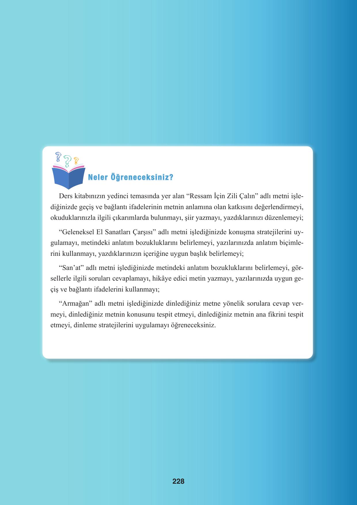 8. Sınıf Hecce Yayıncılık Türkçe Ders Kitabı Sayfa 228 Cevapları 8. Sınıf Hecce Yayıncılık Türkçe Ders Kitabı Sayfa 228 Cevapları