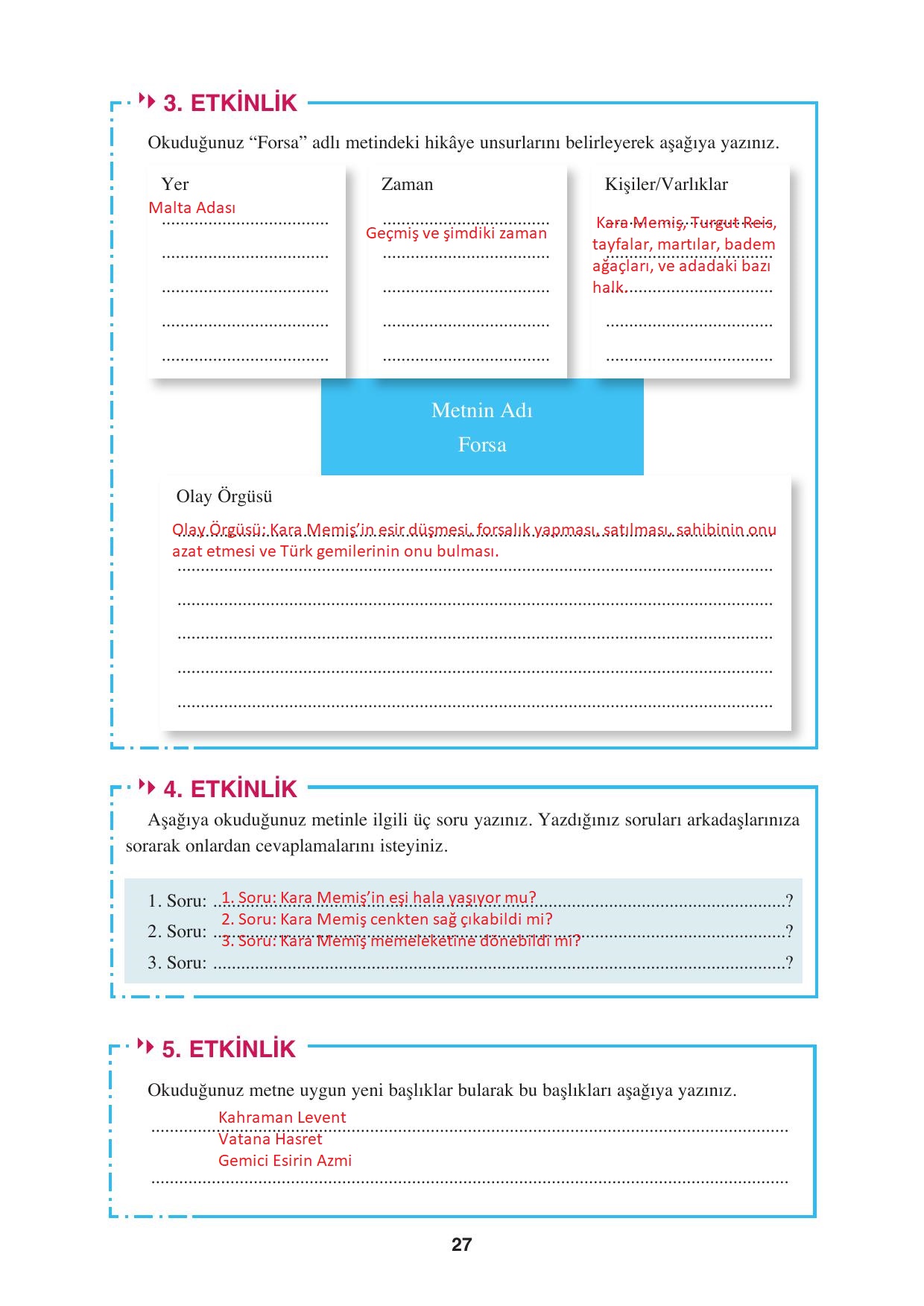 8. Sınıf Hecce Yayıncılık Türkçe Ders Kitabı Sayfa 27 Cevapları 8. Sınıf Hecce Yayıncılık Türkçe Ders Kitabı Sayfa 27 Cevapları