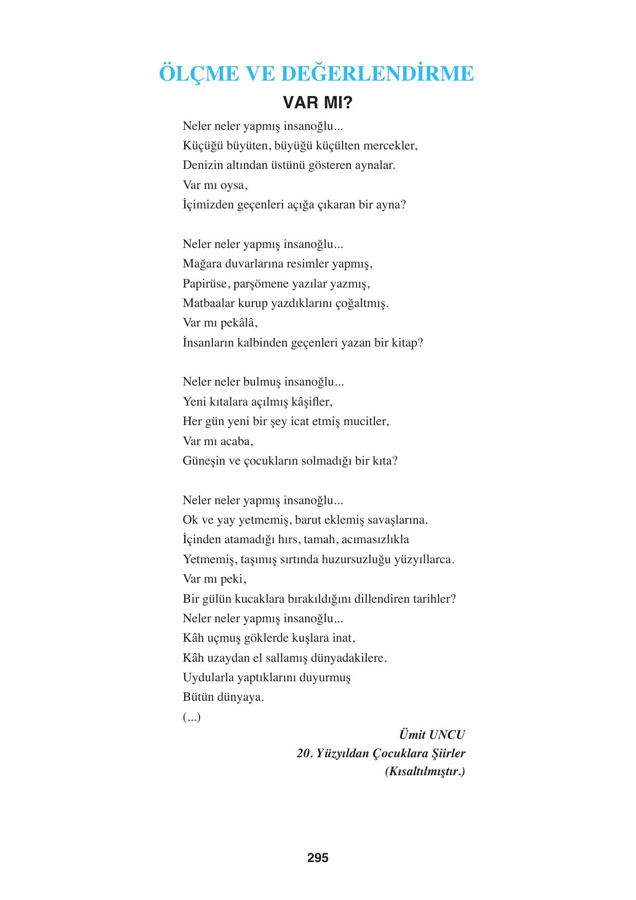 8. Sınıf Hecce Yayıncılık Türkçe Ders Kitabı Sayfa 295 Cevapları 8. Sınıf Hecce Yayıncılık Türkçe Ders Kitabı Sayfa 295 Cevapları