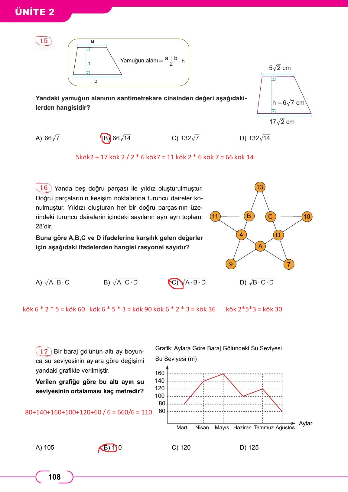 8. Sınıf Meb Yayınları Matematik Ders Kitabı Sayfa 108 Cevapları 8. Sınıf Meb Yayınları Matematik Ders Kitabı Sayfa 108 Cevapları
