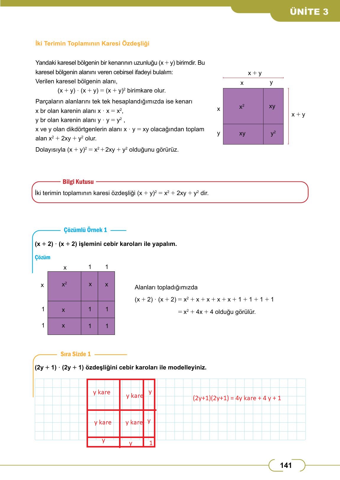 8. Sınıf Meb Yayınları Matematik Ders Kitabı Sayfa 141 Cevapları