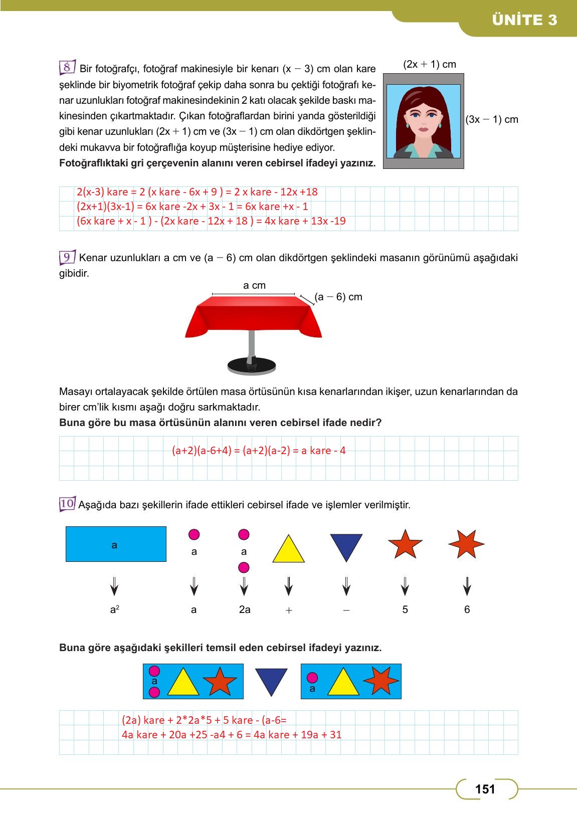 8. Sınıf Meb Yayınları Matematik Ders Kitabı Sayfa 151 Cevapları
