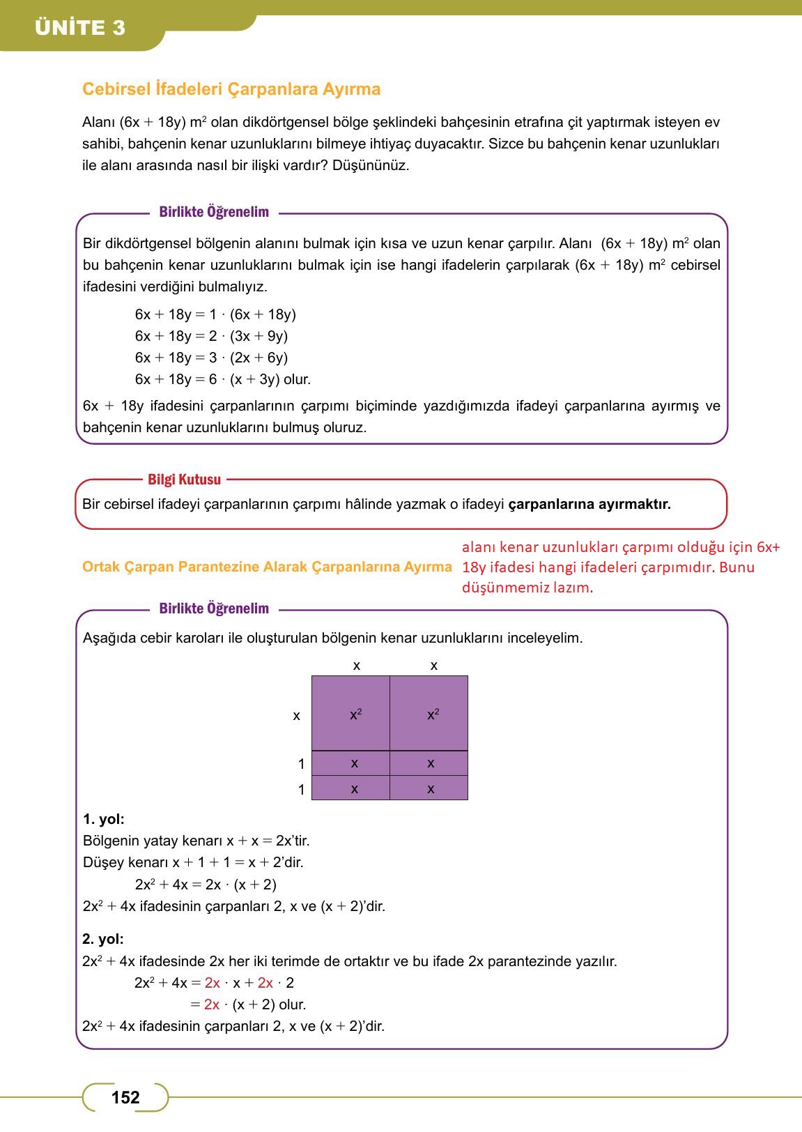 8. Sınıf Meb Yayınları Matematik Ders Kitabı Sayfa 152 Cevapları 8. Sınıf Meb Yayınları Matematik Ders Kitabı Sayfa 152 Cevapları