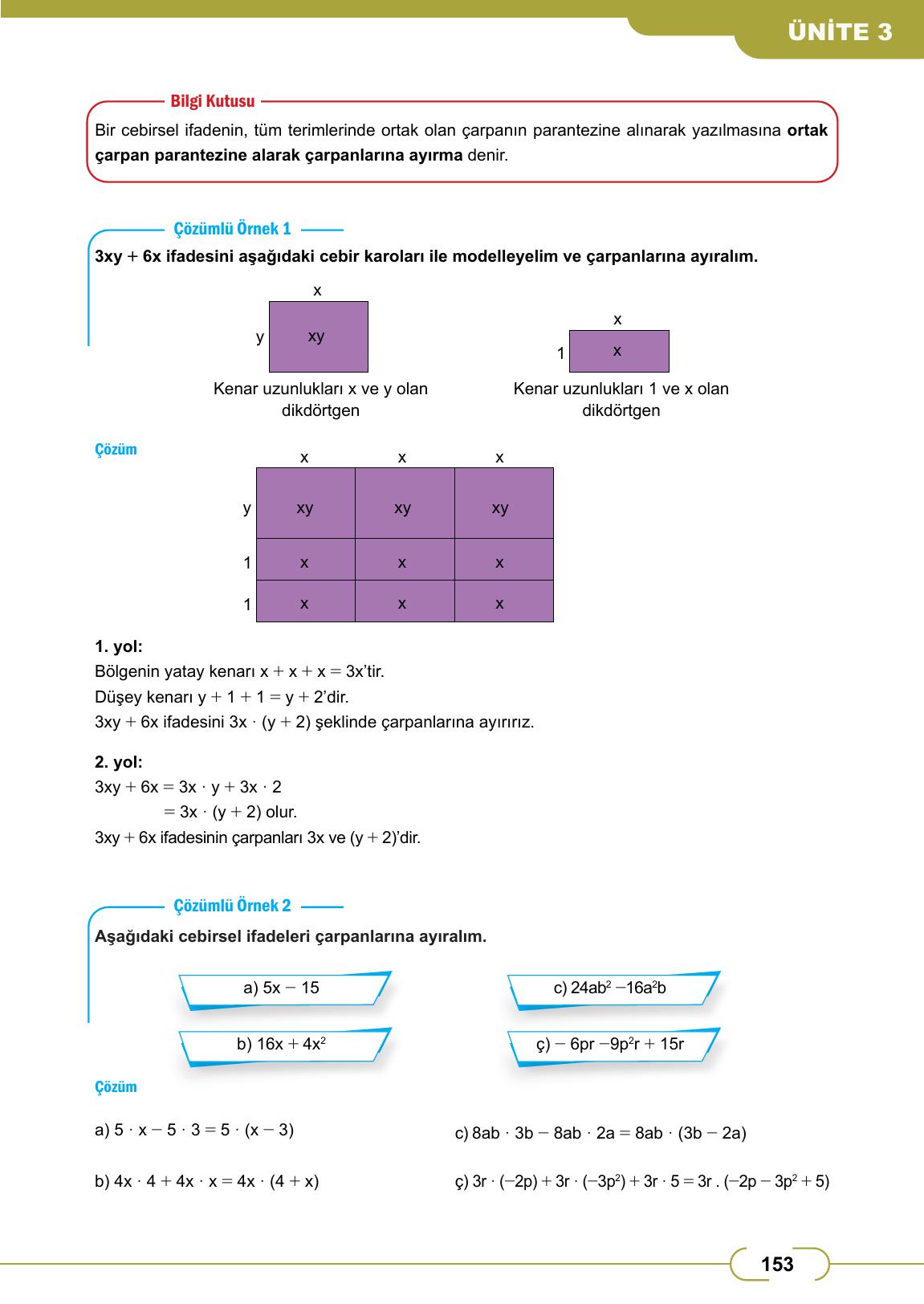 8. Sınıf Meb Yayınları Matematik Ders Kitabı Sayfa 153 Cevapları 8. Sınıf Meb Yayınları Matematik Ders Kitabı Sayfa 153 Cevapları