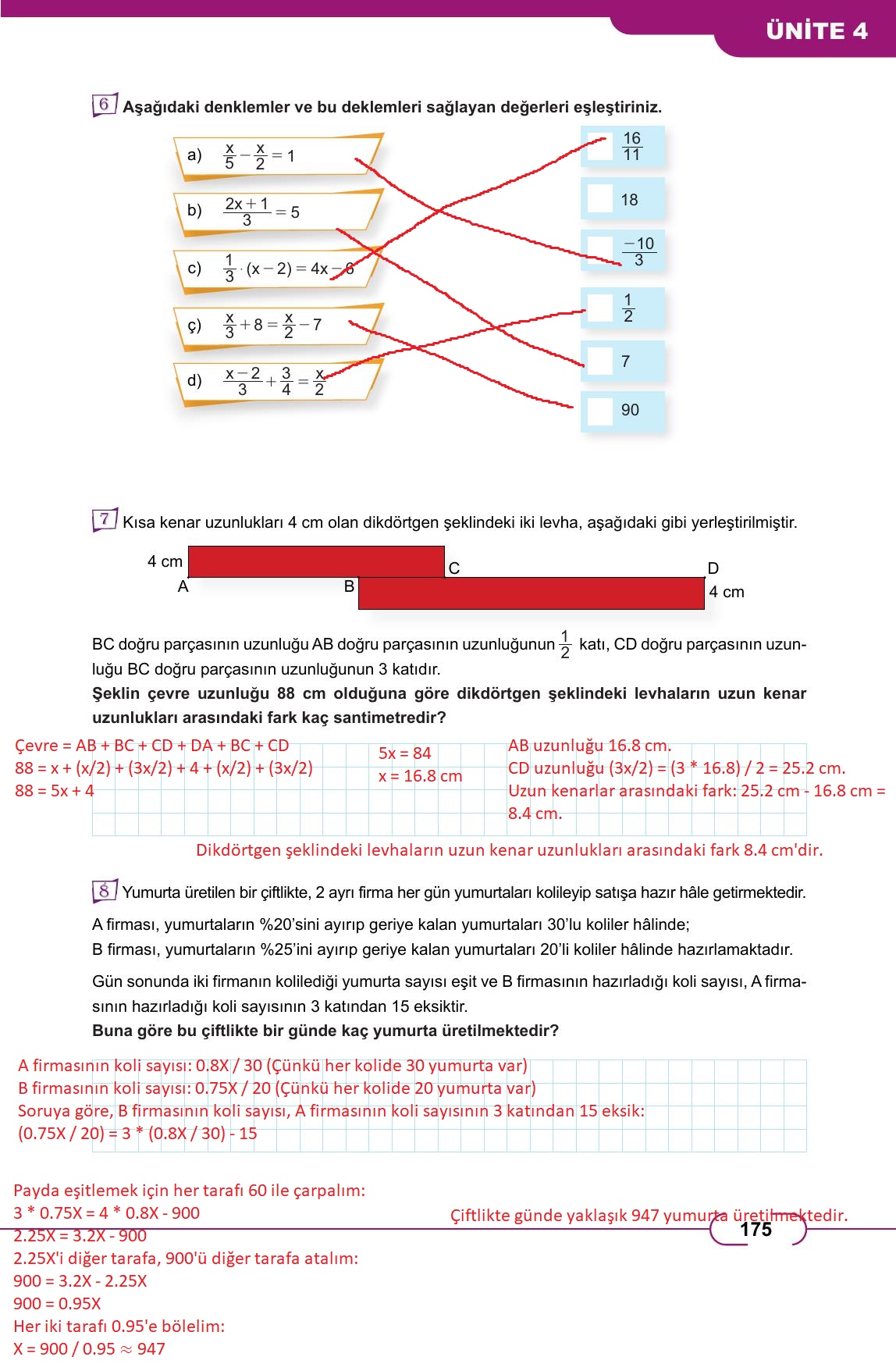 8. Sınıf Meb Yayınları Matematik Ders Kitabı Sayfa 175 Cevapları 8. Sınıf Meb Yayınları Matematik Ders Kitabı Sayfa 175 Cevapları