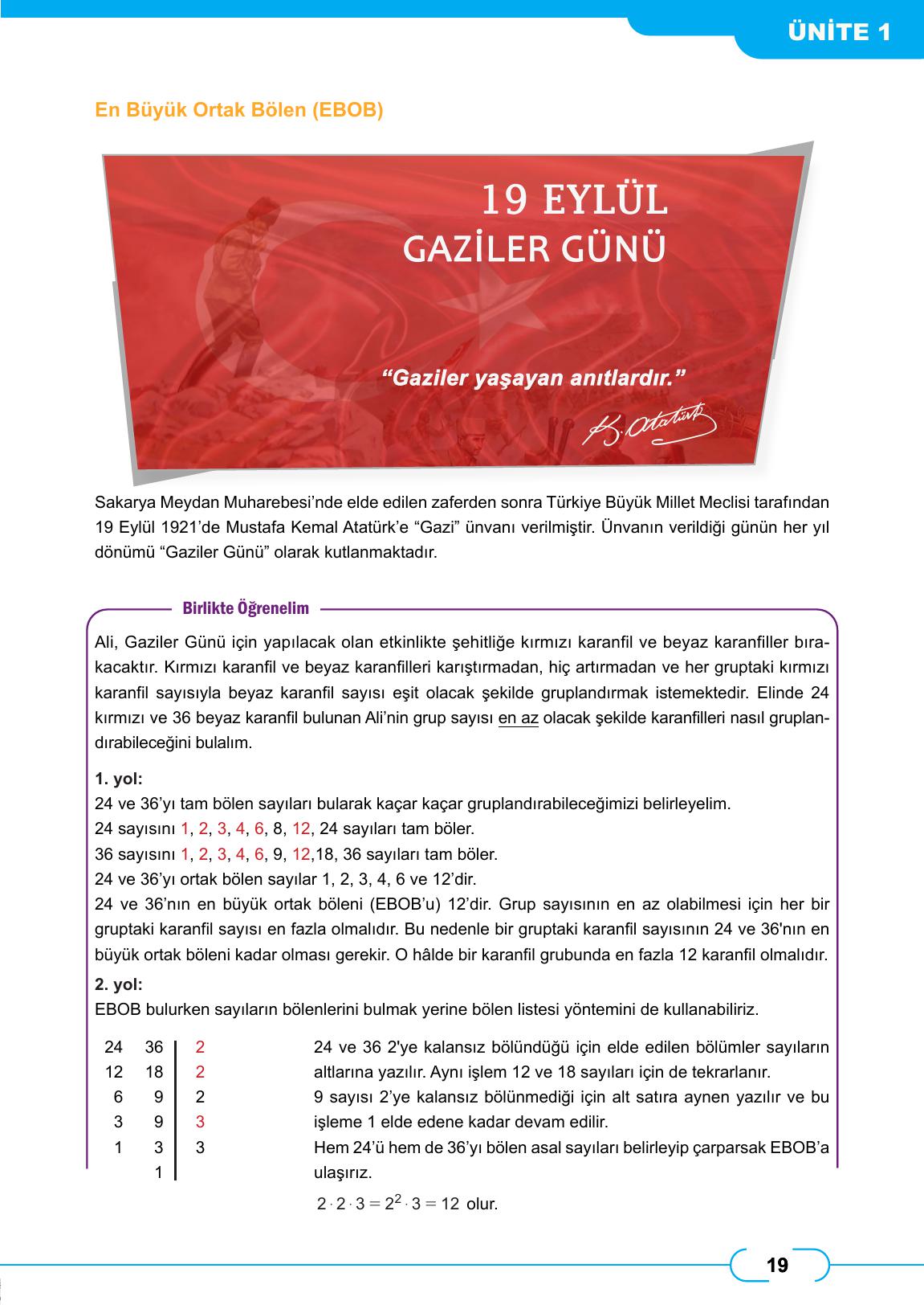 8. Sınıf Meb Yayınları Matematik Ders Kitabı Sayfa 19 Cevapları 8. Sınıf Meb Yayınları Matematik Ders Kitabı Sayfa 19 Cevapları