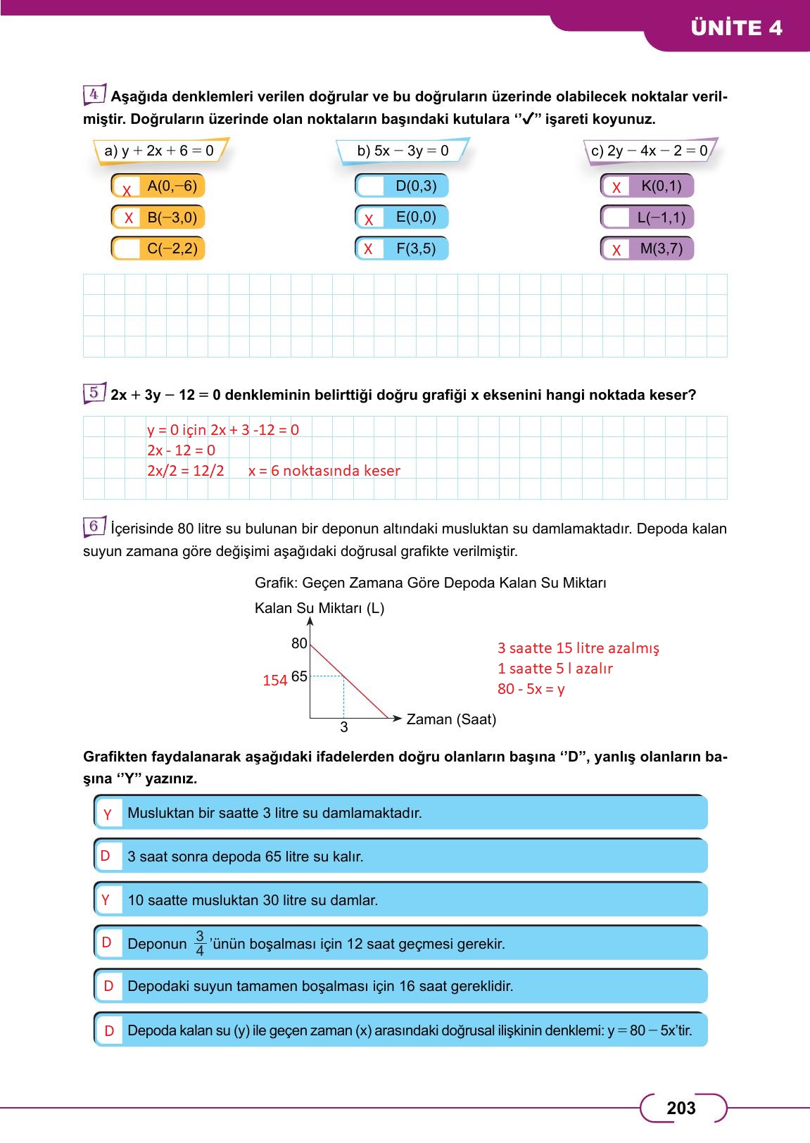8. Sınıf Meb Yayınları Matematik Ders Kitabı Sayfa 203 Cevapları