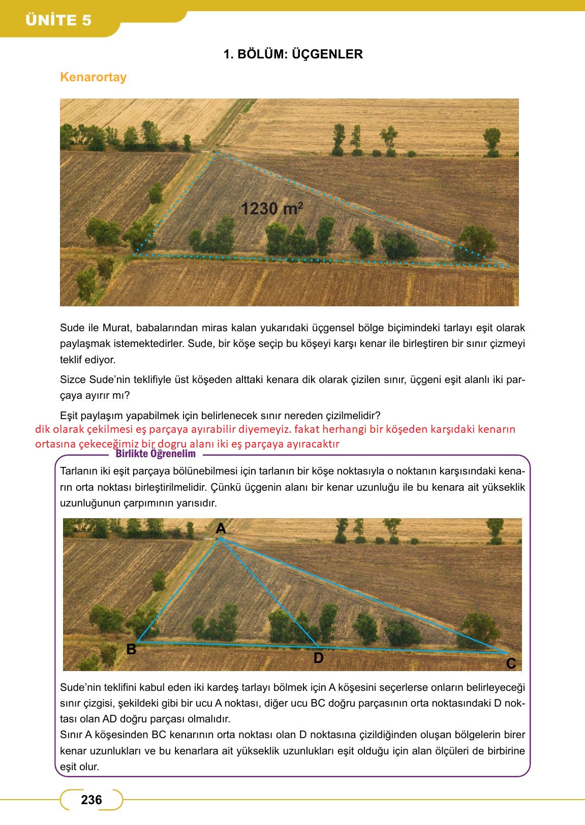 8. Sınıf Meb Yayınları Matematik Ders Kitabı Sayfa 236 Cevapları