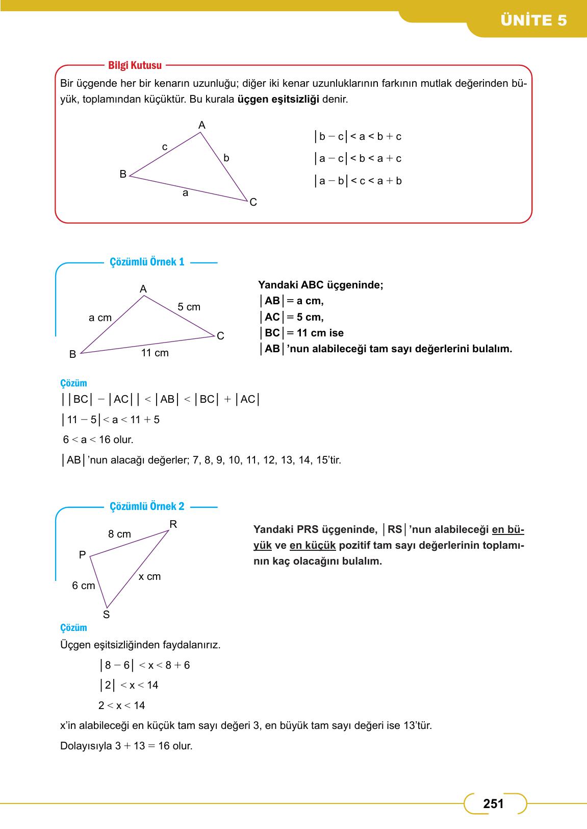8. Sınıf Meb Yayınları Matematik Ders Kitabı Sayfa 251 Cevapları