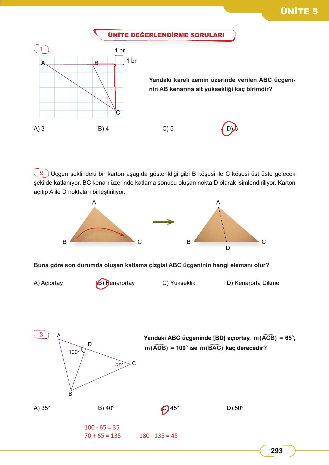 8. Sınıf Meb Yayınları Matematik Ders Kitabı Sayfa 293 Cevapları 8. Sınıf Meb Yayınları Matematik Ders Kitabı Sayfa 293 Cevapları