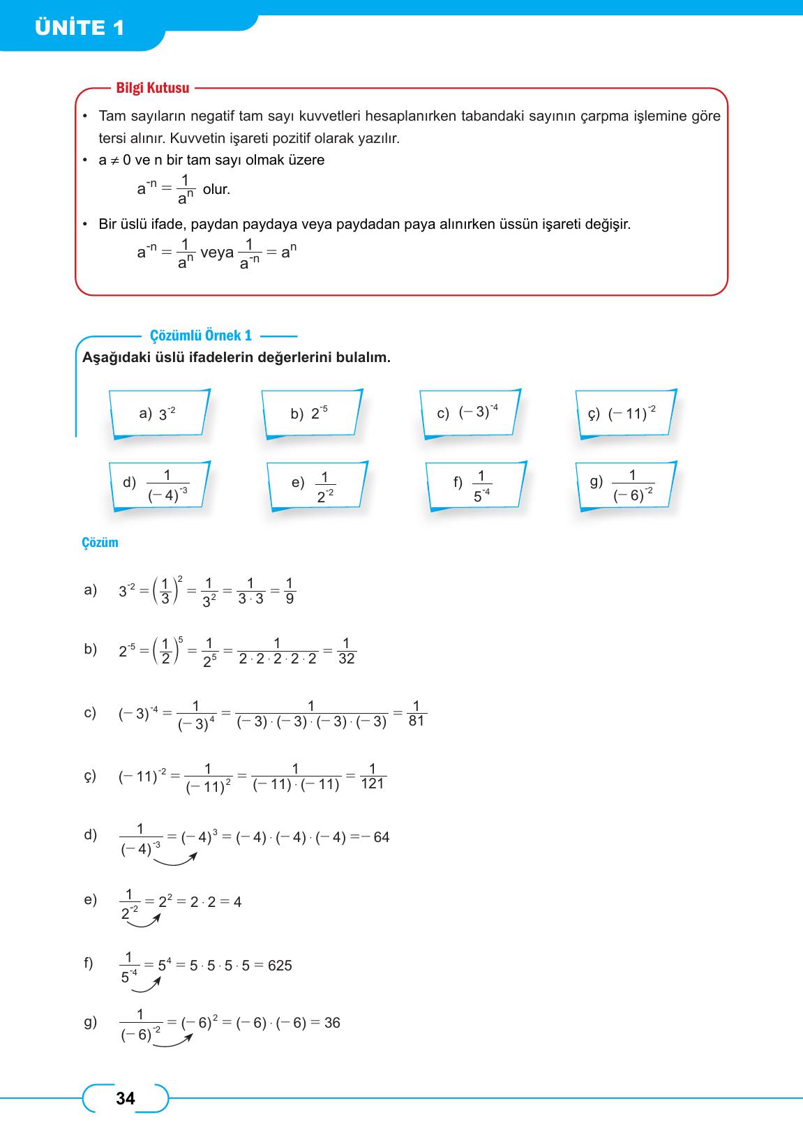 8. Sınıf Meb Yayınları Matematik Ders Kitabı Sayfa 34 Cevapları 8. Sınıf Meb Yayınları Matematik Ders Kitabı Sayfa 34 Cevapları
