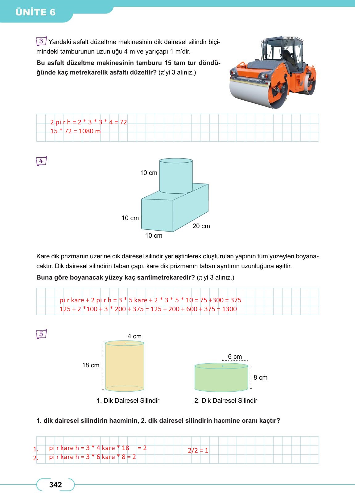 8. Sınıf Meb Yayınları Matematik Ders Kitabı Sayfa 342 Cevapları 8. Sınıf Meb Yayınları Matematik Ders Kitabı Sayfa 342 Cevapları