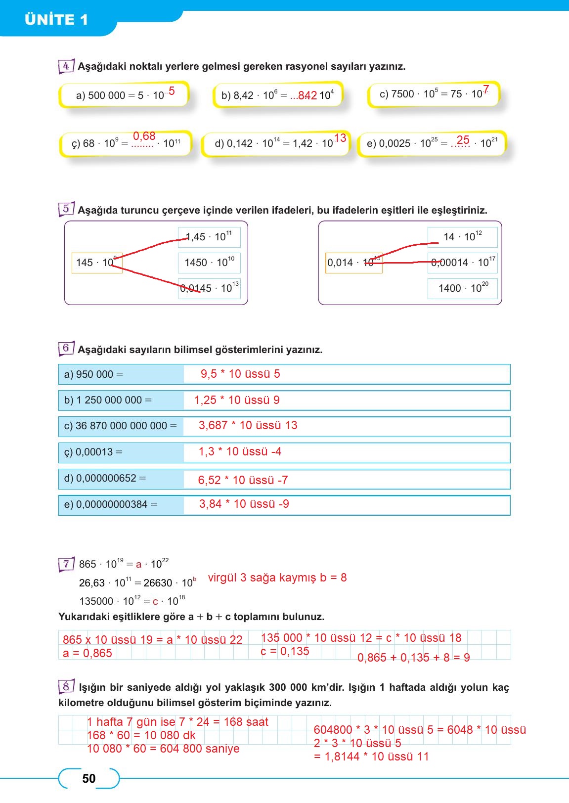 8. Sınıf Meb Yayınları Matematik Ders Kitabı Sayfa 50 Cevapları 8. Sınıf Meb Yayınları Matematik Ders Kitabı Sayfa 50 Cevapları